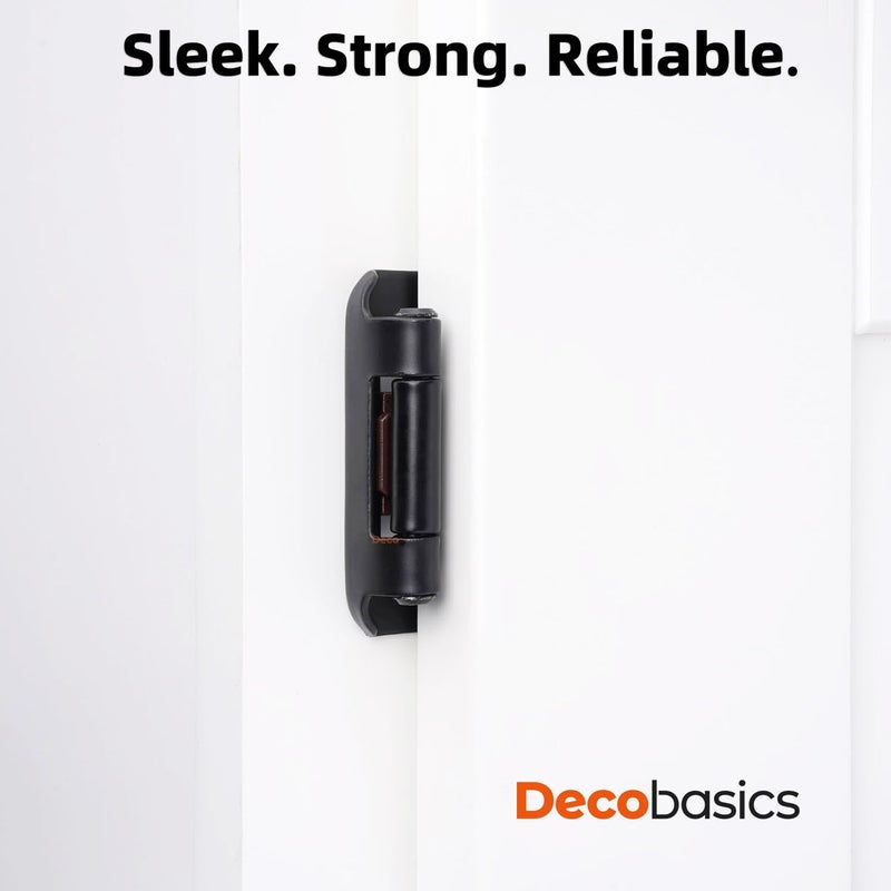 DecoBasics 20 Pack 1/2" Overlay Black Cabinet Hinges for Cabint Doors (10 Pairs) â€“ Partial Wrap Semi-Concealed Self-Closing Face Frame Hinge for Cupboard & Kitchen Doors w/Screws & Quiet Bumpers - Image 4